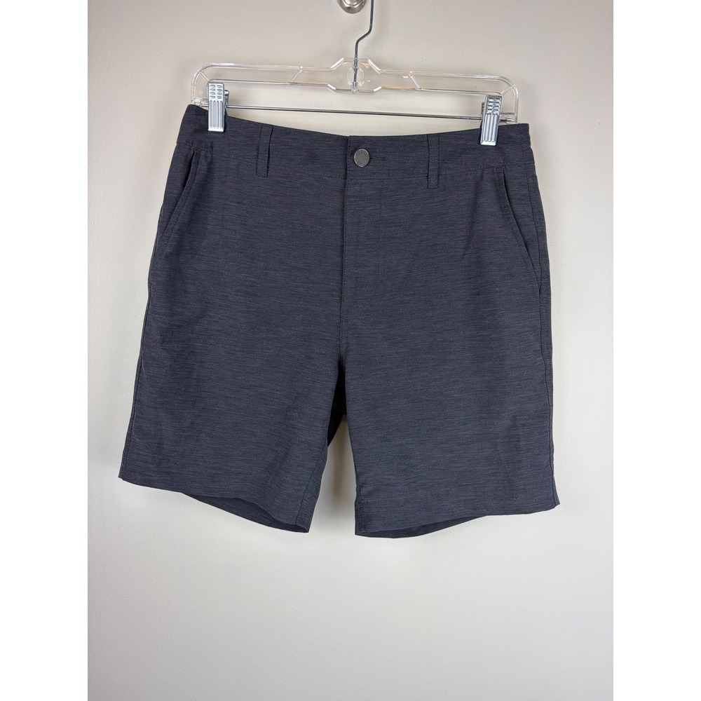 Faherty All Day Shorts 28 Navy Heather Hybrid Stretch 7" Quick Dry Casual Golf
